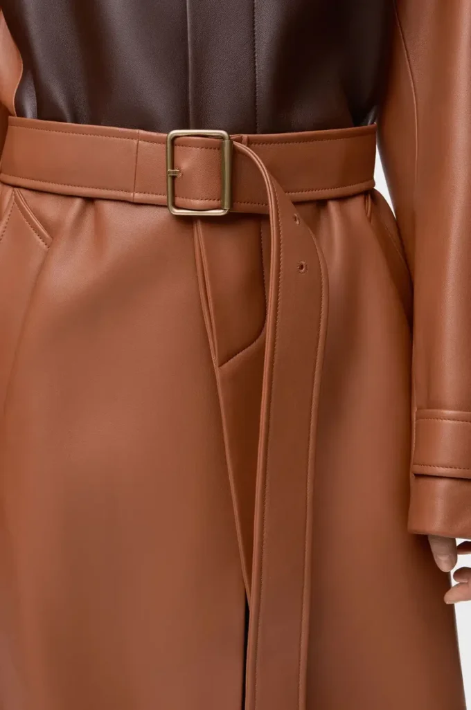 Coat in nappa lambskin Tan Coat in nappa lambskin Tan