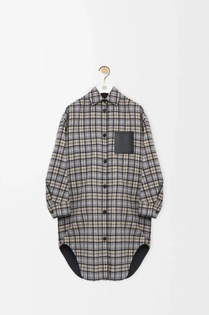 Coat in wool and cashmere Beige/Grey Coat in wool and cashmere Beige/Grey