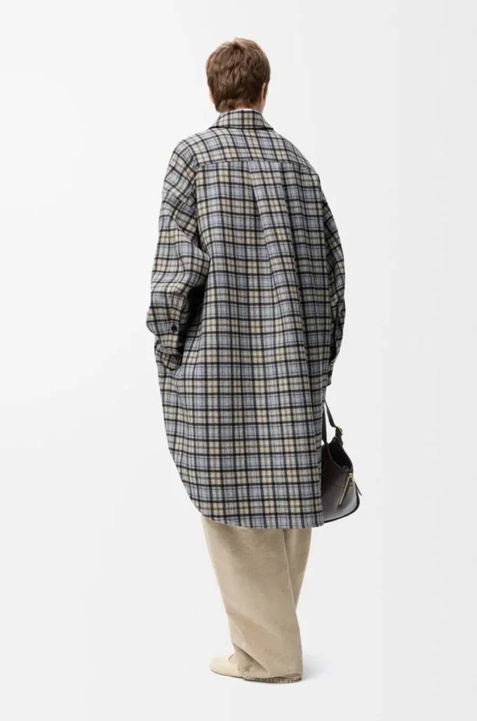 Coat in wool and cashmere Beige/Grey Coat in wool and cashmere Beige/Grey