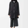 Coat in wool and cashmere Charcoal Melange Coat in wool and cashmere Charcoal Melange
