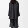 Coat in wool and cashmere Charcoal Melange Coat in wool and cashmere Charcoal Melange