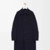 Coat in wool and cashmere Navy/Grey Coat in wool and cashmere Navy/Grey