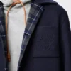 Coat in wool and cashmere Navy/Grey Coat in wool and cashmere Navy/Grey