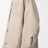 Coat in wool and cashmere Sandstone/White Coat in wool and cashmere Sandstone/White