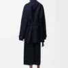 Coat in wool blend Navy Blue