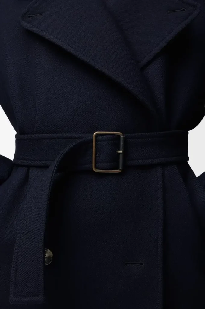 Coat in wool blend Navy Blue