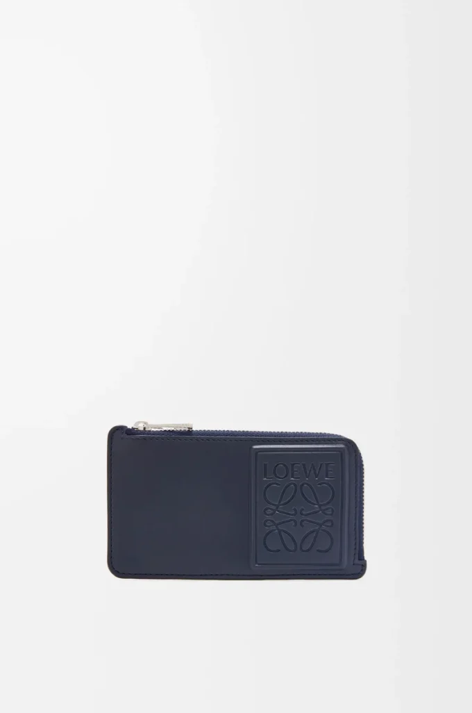 Coin cardholder in satin calfskin Deep Navy Coin cardholder in satin calfskin Deep Navy