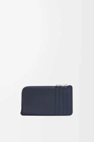 Coin cardholder in satin calfskin Deep Navy