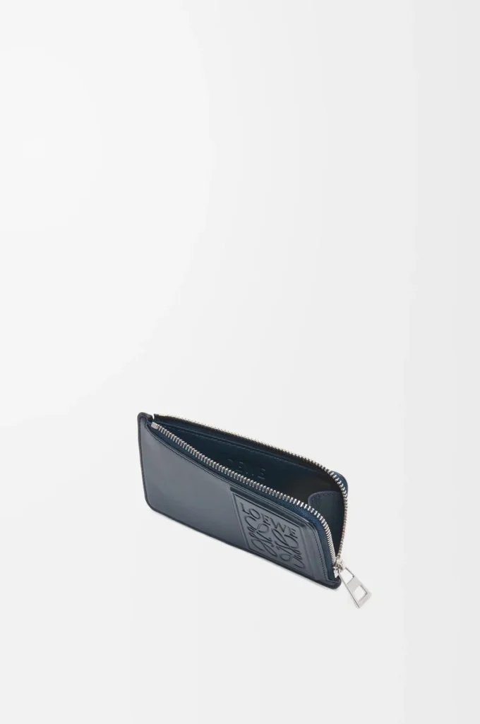 Coin cardholder in satin calfskin Deep Navy Coin cardholder in satin calfskin Deep Navy