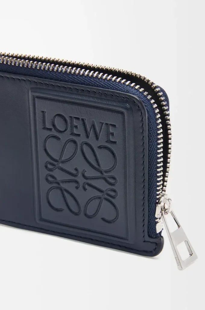 Coin cardholder in satin calfskin Deep Navy Coin cardholder in satin calfskin Deep Navy