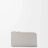 Coin cardholder in satin calfskin Shell Grey Coin cardholder in satin calfskin Shell Grey