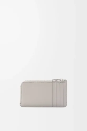 Coin cardholder in satin calfskin Shell Grey