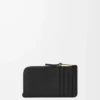 Coin cardholder in smooth and grained calfskin Black Coin cardholder in smooth and grained calfskin Black