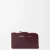 Coin cardholder in smooth and grained calfskin Dark Burgundy