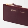 Coin cardholder in smooth and grained calfskin Dark Burgundy