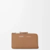 Coin cardholder in smooth and grained calfskin Mocha Coin cardholder in smooth and grained calfskin Mocha