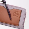 Coin cardholder in soft grained calfskin Dirty Mauve/Squirrel