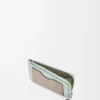 Coin cardholder in soft grained calfskin Frozen/Clay