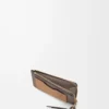 Coin cardholder in soft grained calfskin Taupe/Gold