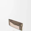 Coin cardholder in soft grained calfskin Taupe/Talc
