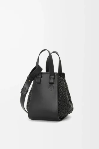 Compact Hammock bag in calfskin Black
