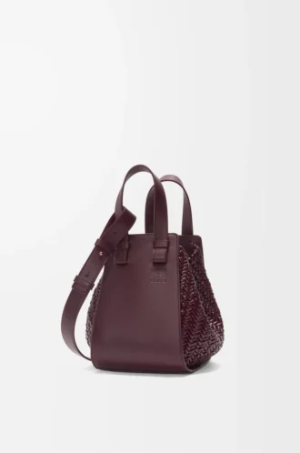Compact Hammock bag in calfskin Dark Burgundy