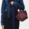 Compact Hammock bag in calfskin Dark Burgundy