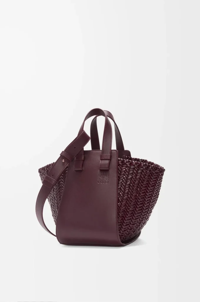 Compact Hammock bag in calfskin Dark Burgundy