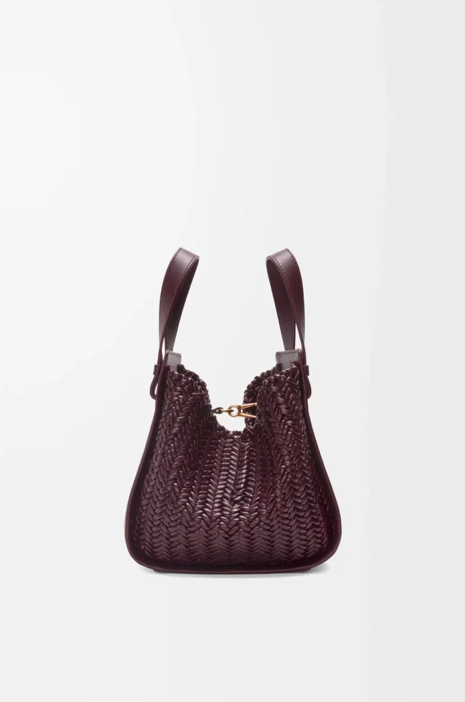 Compact Hammock bag in calfskin Dark Burgundy