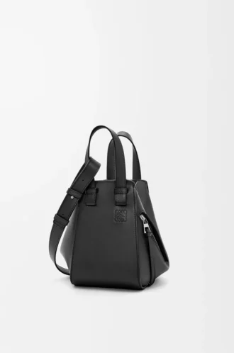 Compact Hammock bag in classic calfskin Black