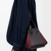 Compact Hammock bag in nappa calfskin Black/Burgundy