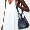 Compact Hammock bag in soft grained calfskin Deep Navy Compact Hammock bag in soft grained calfskin Deep Navy