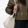 Compact Hammock bag in soft grained calfskin Light Ghost Compact Hammock bag in soft grained calfskin Light Ghost