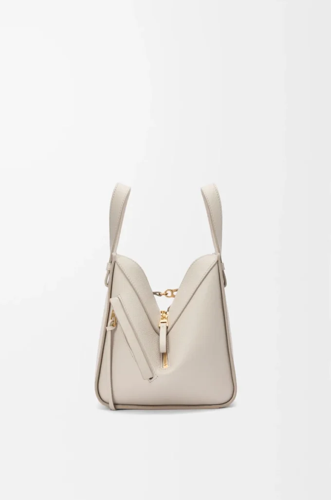 Compact Hammock bag in soft grained calfskin Light Ghost Compact Hammock bag in soft grained calfskin Light Ghost
