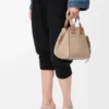 Compact Hammock bag in soft grained calfskin Sand Compact Hammock bag in soft grained calfskin Sand