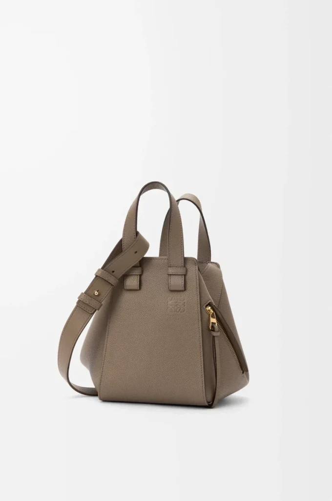 Compact Hammock bag in soft grained calfskin Taupe Compact Hammock bag in soft grained calfskin Taupe