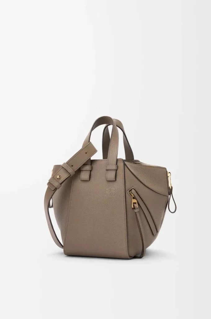 Compact Hammock bag in soft grained calfskin Taupe Compact Hammock bag in soft grained calfskin Taupe