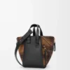 Compact Hammock bag in suede and classic calfskin Tan/Black