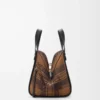 Compact Hammock bag in suede and classic calfskin Tan/Black