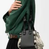Compact Hammock bag in woven textile Black/White
