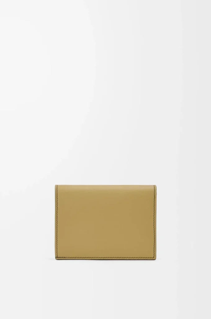 Compact Landscape wallet in nappa calfskin Bottle Green/Ochre Compact Landscape wallet in nappa calfskin Bottle Green/Ochre