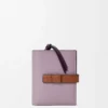 Compact zip wallet in soft grained calfskin Dirty Mauve/Squirrel Compact zip wallet in soft grained calfskin Dirty Mauve/Squirrel