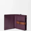 Compact zip wallet in soft grained calfskin Dirty Mauve/Squirrel Compact zip wallet in soft grained calfskin Dirty Mauve/Squirrel