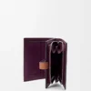 Compact zip wallet in soft grained calfskin Dirty Mauve/Squirrel Compact zip wallet in soft grained calfskin Dirty Mauve/Squirrel