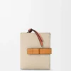 Compact zip wallet in soft grained calfskin Light Oat/Honey