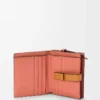 Compact zip wallet in soft grained calfskin Light Oat/Honey