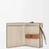 Compact zip wallet in soft grained calfskin Rosemary/Tan Compact zip wallet in soft grained calfskin Rosemary/Tan