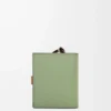Compact zip wallet in soft grained calfskin Rosemary/Tan Compact zip wallet in soft grained calfskin Rosemary/Tan