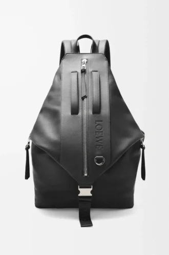 Convertible backpack in classic calfskin Black
