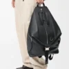 Convertible backpack in classic calfskin Black